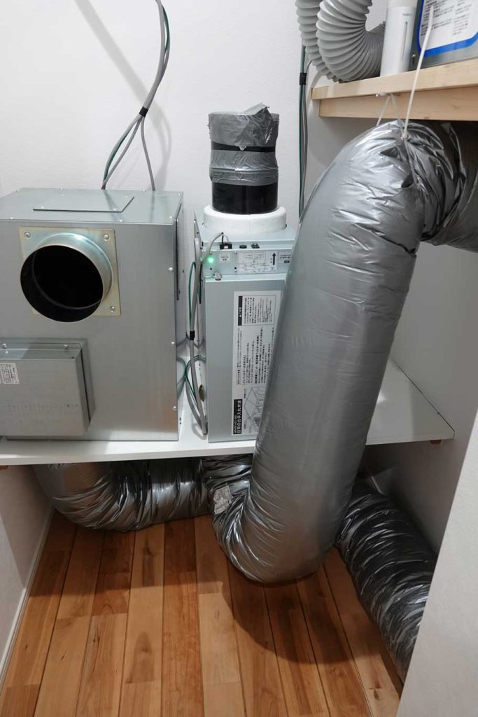 アルデ全館空調換気システム「快空の家」導入物件　空調機械室